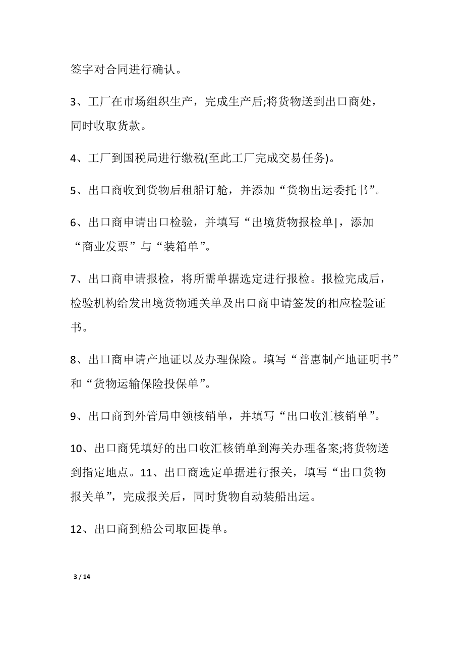 國際貿(mào)易實訓報告